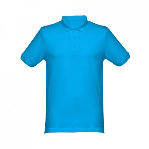 THC MONACO. Herren Poloshirt - Wasserblau