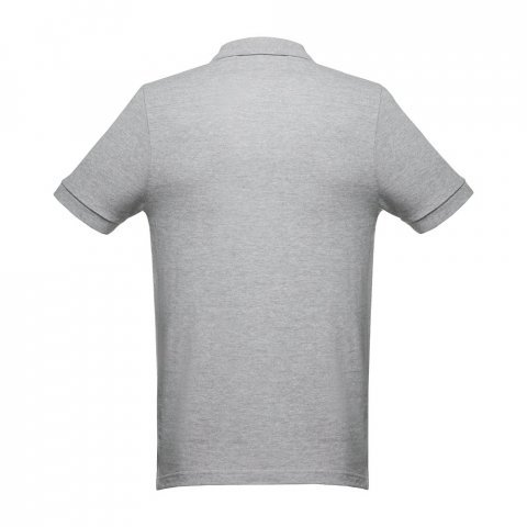 THC MONACO. Herren Poloshirt - Hellgrau melliert