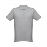 THC MONACO. Herren Poloshirt - Hellgrau melliert