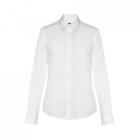 THC PARIS WOMEN WH. Camisa popelina de manga comprida para senhora. Cor branca - Branco