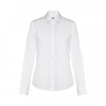 THC PARIS WOMEN WH. Camisa popelina de manga comprida para senhora. Cor branca - Branco