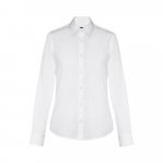 THC PARIS WOMEN WH. Camisa popelina de manga comprida para senhora. Cor branca - Branco