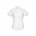 THC LONDON WOMEN WH. Women's short-sleeved oxford shirt. White - White