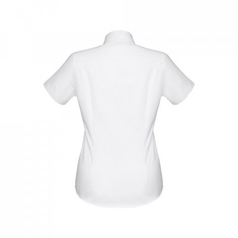 THC LONDON WOMEN WH. Women's short-sleeved oxford shirt. White - White