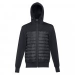 THC SKOPJE. Herenjack met capuchon van 300T tafzijde - Zwart