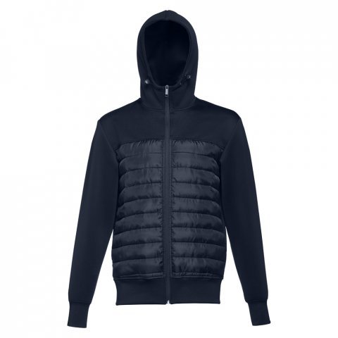 THC SKOPJE. Herenjack met capuchon van 300T tafzijde - Marineblauw