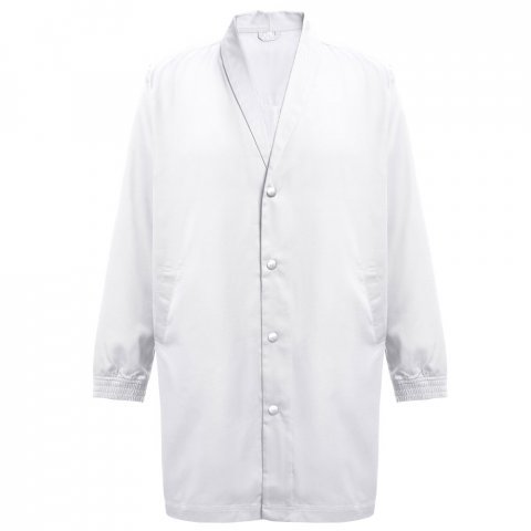 THC MINSK WH. Blouse de travail en coton et polyester. Couleur blanche - Blanc