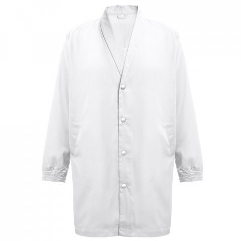 THC MINSK WH. Blouse de travail en coton et polyester. Couleur blanche - Blanc