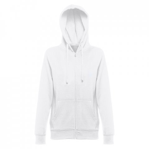 THC AMSTERDAM WOMEN WH. Sudadera de mujer con cremallera y capucha - Blanco