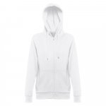 THC AMSTERDAM WOMEN WH. Sudadera de mujer con cremallera y capucha - Blanco
