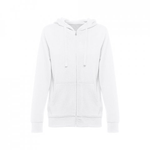 THC AMSTERDAM WOMEN WH. Sudadera de mujer con cremallera y capucha - Blanco