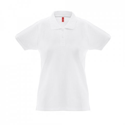 THC MONACO WOMEN WH. Kurzarm-Poloshirt f&uuml;r Damen aus kardierter Baumwolle - Wei&szlig;