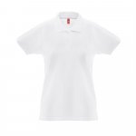 THC MONACO WOMEN WH. Kurzarm-Poloshirt f&uuml;r Damen aus kardierter Baumwolle - Wei&szlig;