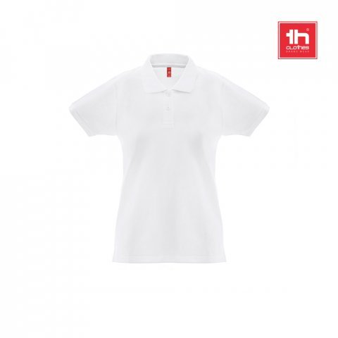 THC MONACO WOMEN WH. Kurzarm-Poloshirt f&uuml;r Damen aus kardierter Baumwolle