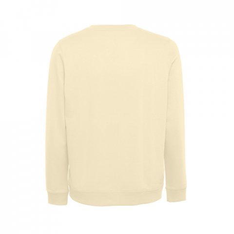 THC COLOMBO. sweatshirt (unisex)uden slids i italiensk Terry.Hvid - Pastell gul