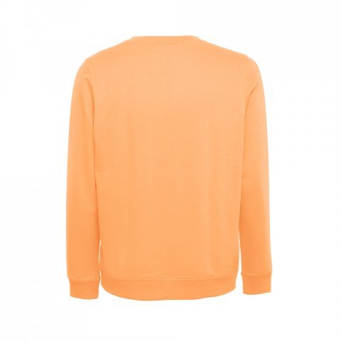 THC COLOMBO. sweatshirt (unisex)uden slids i italiensk Terry.Hvid - Koral orange