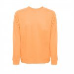 THC COLOMBO. sweatshirt (unisex)uden slids i italiensk Terry.Hvid - Koral orange