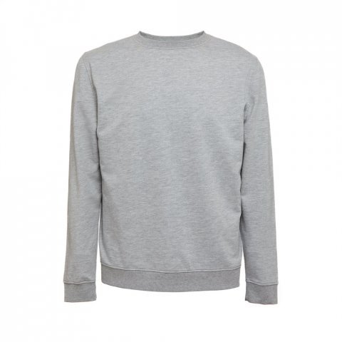 THC COLOMBO. sweatshirt (unisex)uden slids i italiensk Terry.Hvid - Lynggr&aring;