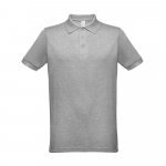 THC BERLIN 3XL. Herren Poloshirt - Hellgrau melliert