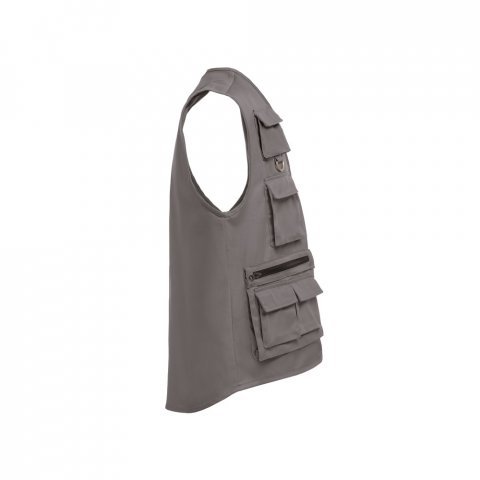 THC PIXEL 3XL. Weste mit verschiedenen Taschen - Grau