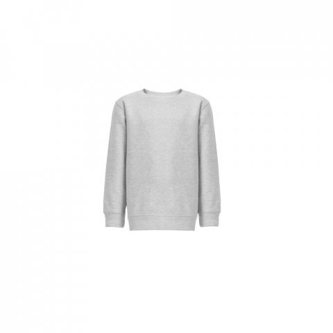 THC DELTA KIDS. Detsk&aacute; mikina z recyklovanej bavlny a polyesteru - Svetlo&scaron;ed&yacute; mel&iacute;r