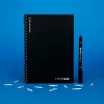INFINITEBOOK PLAIN A5. A5 Infinitebook with flexible cover and 15 plain whiteboard pages - Black
