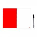 INFINITEBOOK PLAIN A5. A5 Infinitebook with flexible cover and 15 plain whiteboard pages - Red
