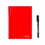 INFINITEBOOK PLAIN A5. A5 Infinitebook with flexible cover and 15 plain whiteboard pages - Red