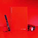 INFINITEBOOK PLAIN A5. A5 Infinitebook with flexible cover and 15 plain whiteboard pages - Red