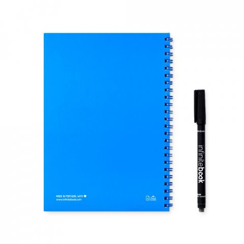 INFINITEBOOK PLAIN A5. A5 Infinitebook with flexible cover and 15 plain whiteboard pages - Royal blue