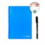 INFINITEBOOK PLAIN A5. A5 Infinitebook with flexible cover and 15 plain whiteboard pages - Royal blue