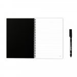 INFINITEBOOK LINED A5. A5 Infinitebook with flexible cover and 15 lined whiteboard pages - Black