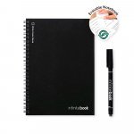 INFINITEBOOK LINED A5. A5 Infinitebook with flexible cover and 15 lined whiteboard pages - Black