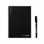 INFINITEBOOK LINED A5. A5 Infinitebook with flexible cover and 15 lined whiteboard pages - Black