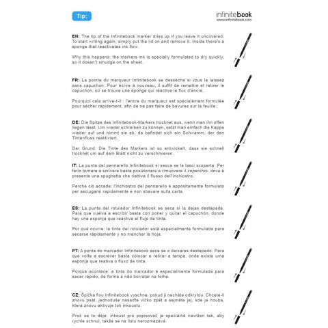 INFINITEBOOK LINED A5. A5 Infinitebook with flexible cover and 15 lined whiteboard pages