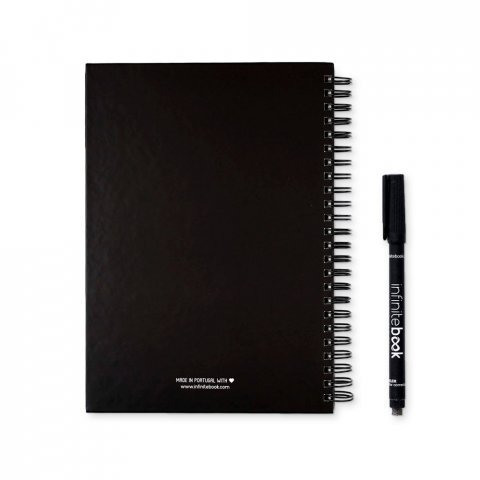 STARTER KIT INFINITEBOOK A5. Set includes an A5 "Infinitebook", cleaning kit, marker and marker holder - Black