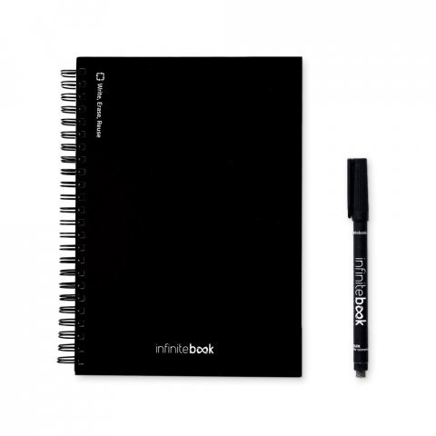 STARTER KIT INFINITEBOOK A5. Set includes an A5 "Infinitebook", cleaning kit, marker and marker holder - Black