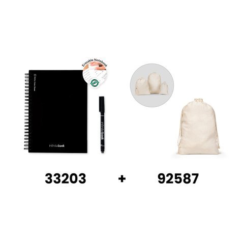 STARTER KIT INFINITEBOOK A5. Set includes an A5 "Infinitebook", cleaning kit, marker and marker holder