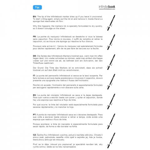 STARTER KIT INFINITEBOOK A5 PLANNER TEXTURE. Kit comprising "Infinitebook" with hard cover, 1 cleaning kit, 1 marker and 1 ballpoint holder - Black