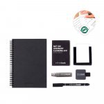 STARTER KIT INFINITEBOOK A5 PLANNER TEXTURE. Kit comprising "Infinitebook" with hard cover, 1 cleaning kit, 1 marker and 1 ballpoint holder