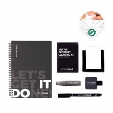 STARTER KIT INFINITEBOOK. Sada obsahuj&iacute;c&iacute; &bdquo;Infinitebook&ldquo; s pevnou vazbou, 1 čistic&iacute; sadu, 1 z&aacute;ložku a 1 drž&aacute;k na kuličkov&eacute; pero