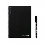 FLEXIBLE A5 INFINITEBOOK - 1 COLOUR. A5 "Infinitebook" notepad with flexible cover, includes customisation in one colour on the cover and back - Black