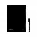 FLEXIBLE A4 INFINITEBOOK - FULL COLOUR. A4 "Infinitebook" notepad with flexible cover, includes &ldquo;Full Color&rdquo; customization on the front and back covers - Black