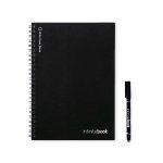 FLEXIBLE A4 INFINITEBOOK - FULL COLOUR. A4 "Infinitebook" notepad with flexible cover, includes &ldquo;Full Color&rdquo; customization on the front and back covers - Black