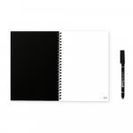 HARDCOVER A5 INFINITEBOOK - FULL COLOUR. A5 "Infinitebook" notepad with hard cover, includes customisation in one colour on the cover and back - Black