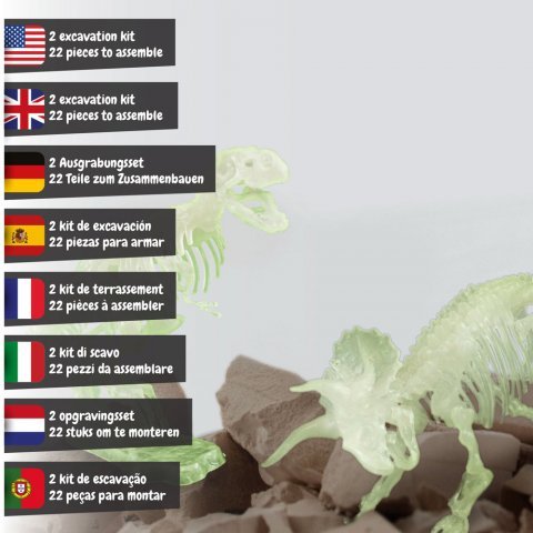 2 in 1 Fossil Excavation Kit I. Vzdel&aacute;vacia hra pre deti - Viacfarebn&aacute;