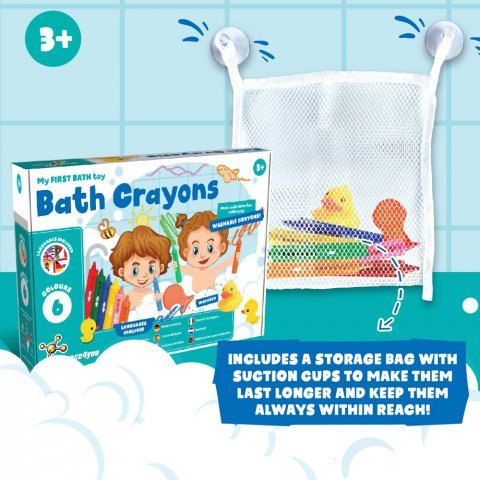BATH CRAYONS. Pedagogiska leksaker f&ouml;r barn - Blandade f&auml;rger