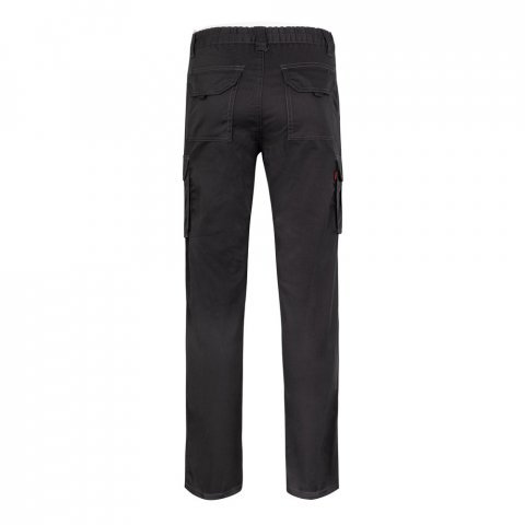 VL LUGH. Strečov&eacute; nohavice s viacer&yacute;mi vreckami (240 g/m&sup2;) z bavlny (46 %), EME (38 %) a polyesteru (16 %) - Čierna