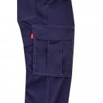 VL LUGH. Strečov&eacute; nohavice s viacer&yacute;mi vreckami (240 g/m&sup2;) z bavlny (46 %), EME (38 %) a polyesteru (16 %) - Modr&aacute;