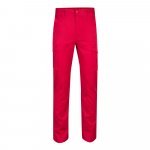 VL LUGH. Strečov&eacute; nohavice s viacer&yacute;mi vreckami (240 g/m&sup2;) z bavlny (46 %), EME (38 %) a polyesteru (16 %) - Červen&aacute;